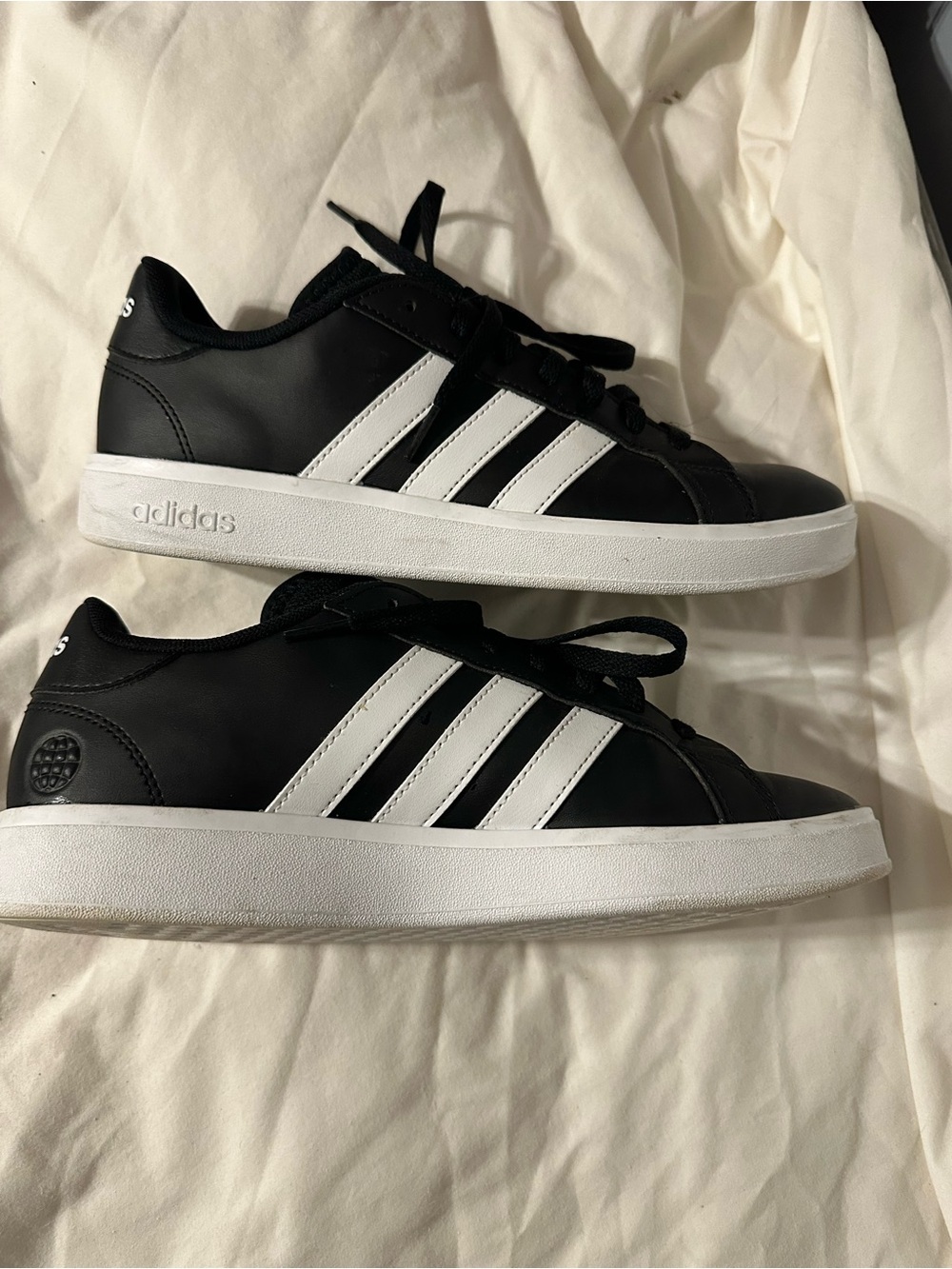 Adidas Grand Court Black White Low Top Sneakers